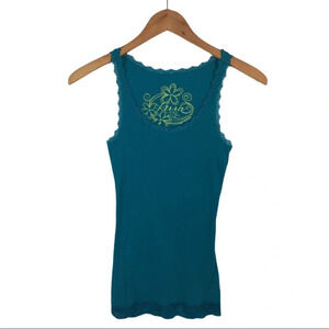 WS646 Kirra Pacsun Surfer Lace Ribbed Tank Top S